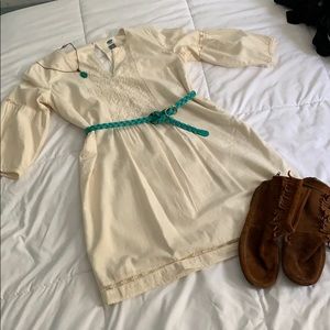 Cream lightweight boho dress